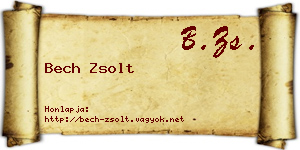 Bech Zsolt névjegykártya